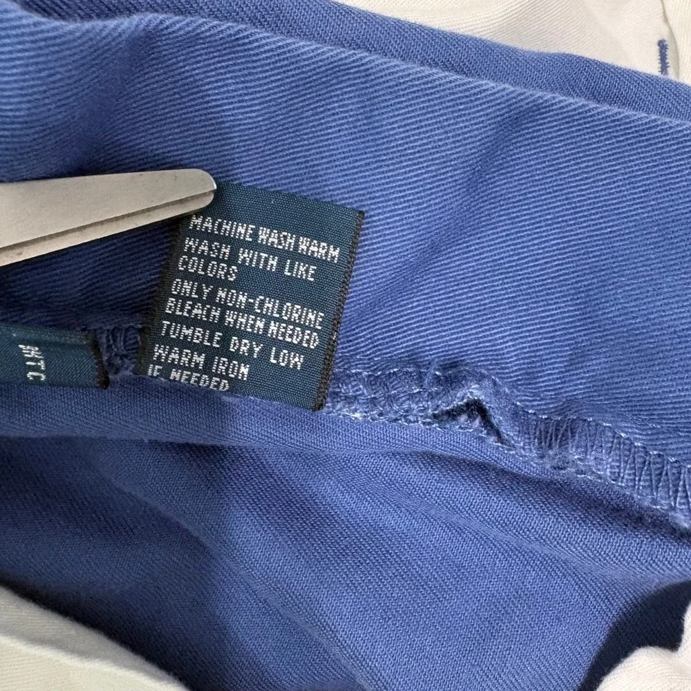 Polo Ralph Lauren Classic Chino Mens 36/34 Blue Straight Leg Cotton Pants Casual